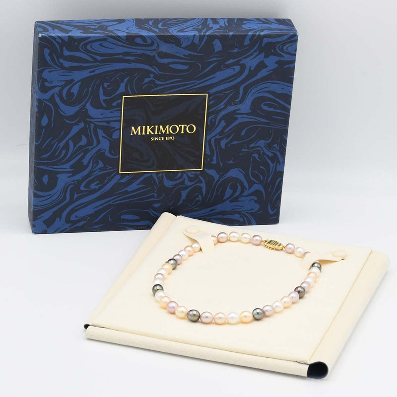 仕上げ済 MIKIMOTO ミキモト パール ネックレス K18 41.6g アクセサリー 箱有 yo641