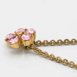 Christian Dior ディオール ネックレス 花 ピンク ラインストーン アクセサリー H24125