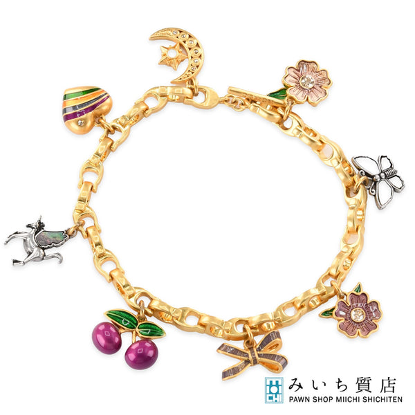 COACH コーチ ブレスレット バタフライ チェリー 約27g ゴールドカラー アクセサリー H8937