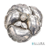 GEORG JENSEN ジョージジェンセン ピンブローチ 113 パンジー フラワー シルバー 925 約14.4g アクセサリー レディース H8233-2