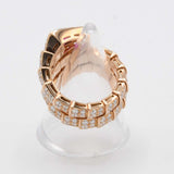 BVLGARI ブルガリ セルペンティ ヴァイパー リング ルベライト パヴェダイヤ スネーク サイズL 13号 750 K18PG 15.6g ◆H21695