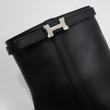 HERMES エルメス ブーツ 361/2 約23.5cm オマージュ ブラック レザー 靴 H21663