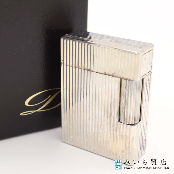 S.T.Dupont デュポン ガスライター LINE1S ライン1S ショート ローラー式 シルバーカラー 喫煙具 着火未確認 H2774