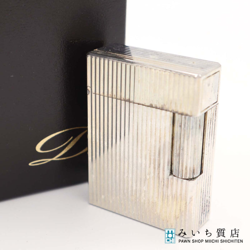S.T.Dupont デュポン ガスライター LINE1S ライン1S ショート ローラー式 シルバーカラー 喫煙具 着火未確認 H2774