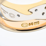 仕上済 GEORG JENSEN ジョージジェンセン フュージョンリング 指輪 #56 750 D入り 約16.5~17号 約16.4g ジュエリー H6601