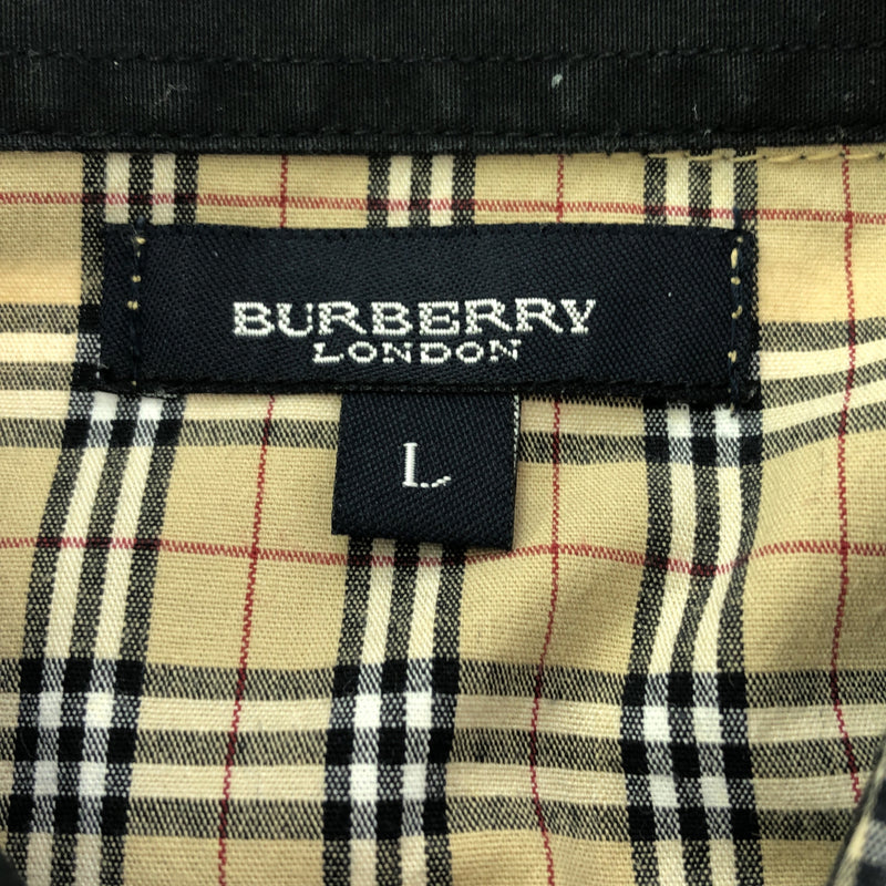 BURBERRY LONDON バーバリー ロンドン 長袖シャツ トップス Lサイズ ノバチェック ベージュ レディース ok360-10