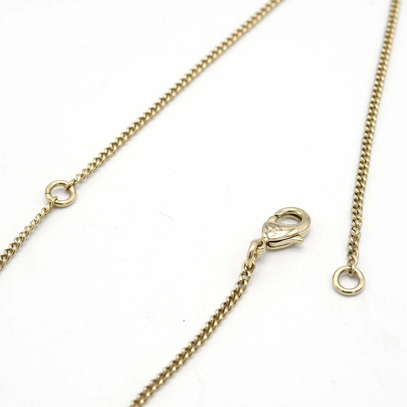 CHANEL シャネル ココマーク チェーンモチーフ ネックレス ゴールド×ピンク B18K 12.2g ゴールドチェーン 箱付き H19509