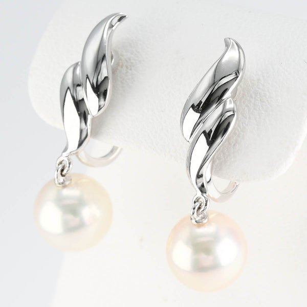仕上済 MIKIMOTO ミキモト パール イヤリング K18 約6.3g ジュエリー ケース有 24k649-4