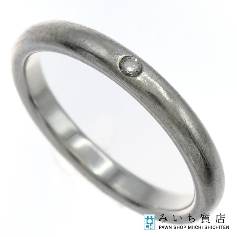 TIFFANY＆Co. ティファニー 1Pダイヤ バンドリング 指輪 925 シルバー 約11.5号 約2.6g アクセサリー レディース H9027