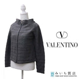 VALENTINO ヴァレンティノ ノースリーブニット ジップカーディガン セット グレー サイズ40 レディース 服 25k167-99