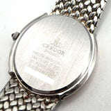 SEIKO セイコー CREDOR クレドール オーバルダイヤ 5A70-3000 18KT SS シェル文字盤 2026.8電池交換済 J691