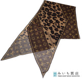 LOUIS VUITTON LV ルイヴィトン スカーフ M72123 ヒョウ柄 服飾小物 M3661