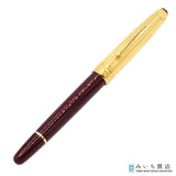 希少 MONTBLANC モンブラン 万年筆 マイスターシュテュック ソリテール ドゥエ バーメイル 925 ペン先18K 750 筆記未確認 H21213