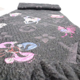 LOUIS VUITTON ルイヴィトン M71578 エシャルプ・ロゴマニア スーパーステイション 干支 マフラー ブラック M4456