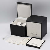 稼働 腕時計 GUCCI グッチ YA147501 Gフレーム クォーツ レディース シルバー色文字盤 箱・保証書有 ok676