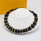 FENDI フェンディ ネックレス チョーカー レザー ブラック アクセサリー H9120