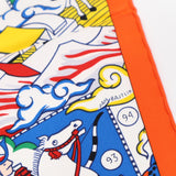 未使用 HERMES エルメス カレ70 エルメスの叙事詩 デタイユ L'Epopee d'Hermes Detail シルク100 マルチカラー 箱有 H19252