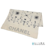 CHANEL シャネル モヘア ストール ロゴ マフラー ホワイト系 服飾小物 k1303