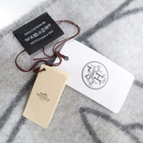 タグ付き未使用 HERMES エルメス アントルラック エスケトル マフラー ストール カシミヤ100 グレー系 箱有 H21662