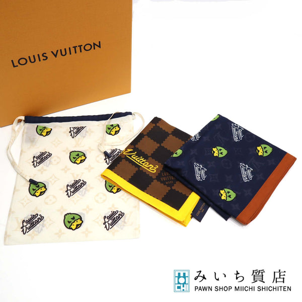 LOUIS VUITTON LV ルイヴィトン NIGO ニゴー バンダナセット MP3524 ハンカチ 巾着 服飾小物 箱有 M1497