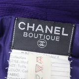 CHANEL シャネル 23335 ダブル ジャケット アウター 肩パッド 40サイズ アウター パープル レディース H22214