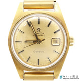 稼働 腕時計 OMEGA オメガ Geneve ジュネーブ 566.012 cal.684 デイト 自動巻き ゴールド色文字盤 ベルト尾錠社外 ケース H7259