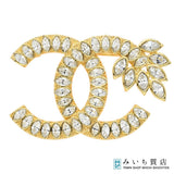CHANEL シャネル ブローチ ココマーク B22K ラインストーン ゴールドカラー アクセサリー 26k470-1