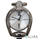 稼働 腕時計 GUCCI グッチ ホースビット 139.5/YA139504 クォーツ シェル文字盤 箱ギャラ取説 H22687