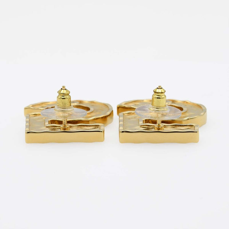 CHANEL シャネル ピアス No.5 ナンバーファイブ B23S ココマーク 黒/ゴールドカラー 箱あり 25k628-1
