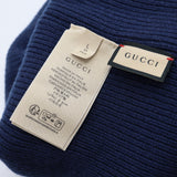 GUCCI グッチ 772562 4G200 ニットキャップ ニット帽 ビーニー Lサイズ ネイビー H22378