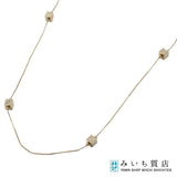 FENDI フェンディ ネックレス キューブ ラインストーン ゴールドカラー 約17.7g アクセサリー k1424