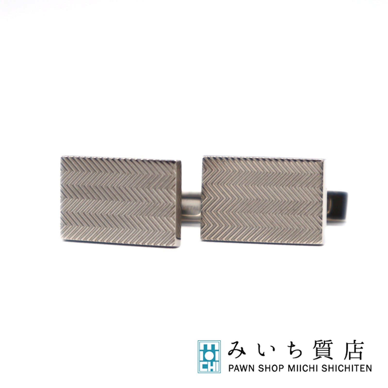 カルティエ　　スクエアシルバーカフス Cartier カルティエ カフス スクエア 波模様 シルバー925 カフス