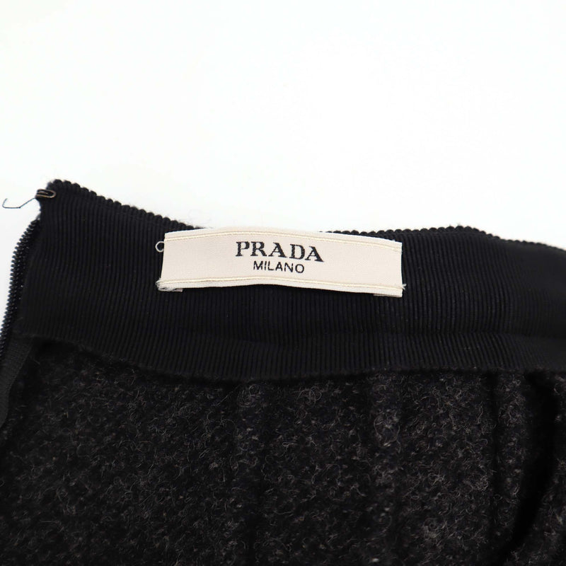 PRADA プラダ スカート ウール サイズ40 グレー レディース H20175