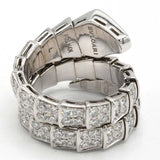 BVLGARI ブルガリ セルペンティ ヴァイパー リング フルパヴェダイヤモンド スネーク サイズL 13号 750 K18WG 14.3g ◆H21696