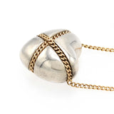 TIFFANY&Co. ティファニー チェーンクロスハート ネックレス チェーン750 トップ925 アクセサリー 総重量約6.9g 10