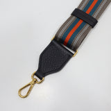 PRADA プラダ ショルダーストラップ ゴールドカラー金具 グレー×オレンジ×ブルー J183