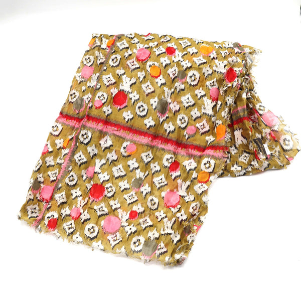 LOUIS VUITTON LV ルイヴィトン スカーフ モノグラム コットン100％ マルチカラー 服飾小物 H1097