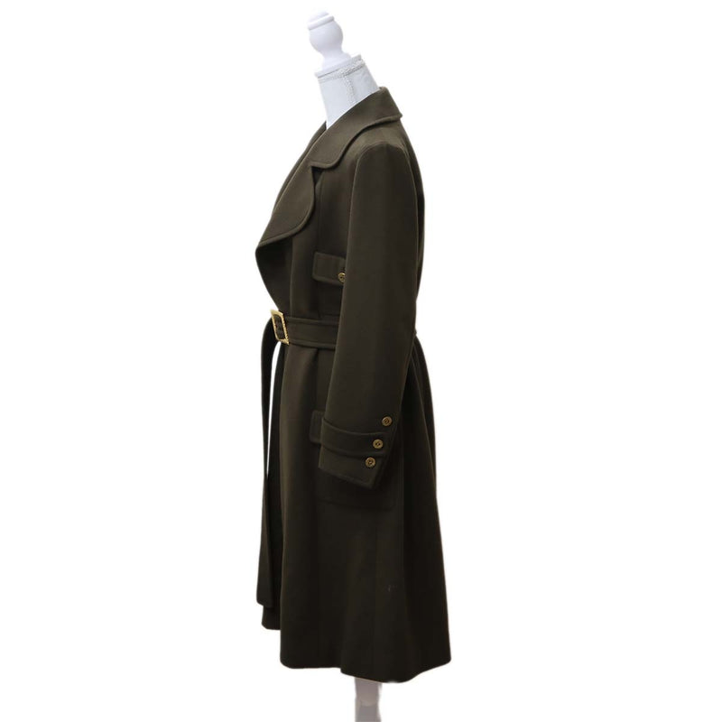 CHANEL シャネル カシミア コート アウター カシミア100 カーキ