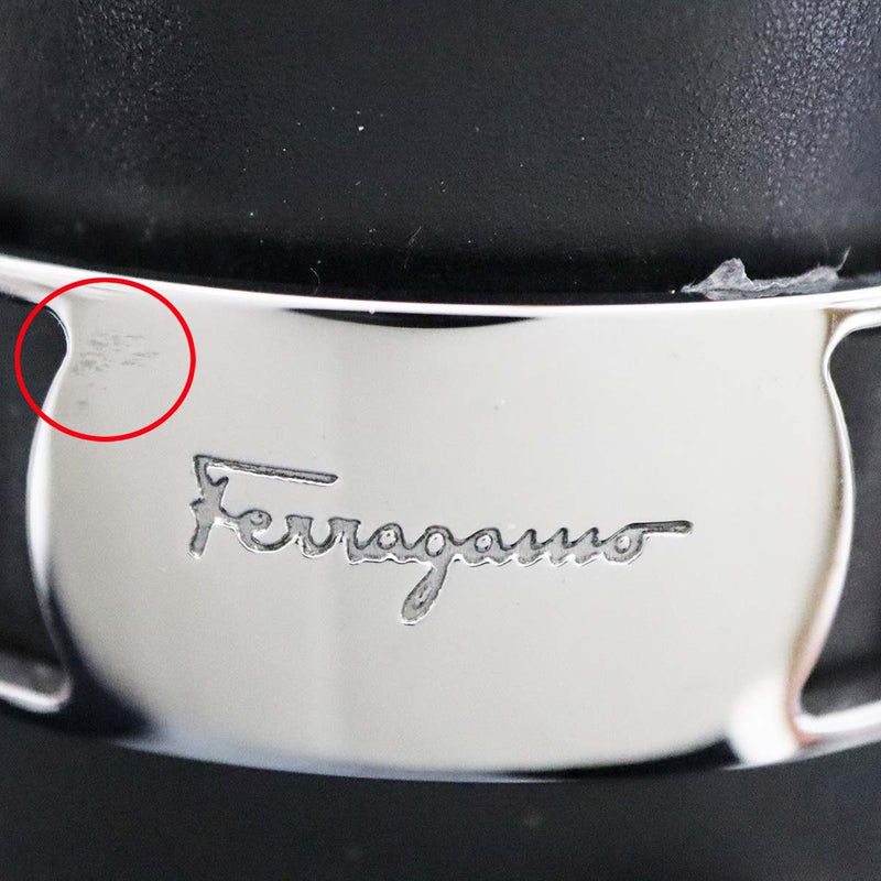SalvatoreFerragamo フェラガモ レザー ロゴプレート SPORT ローファー 靴 7 1/2 25cm ブラック 箱有 yo372
