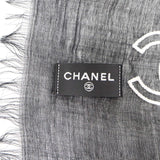 CHANEL シャネル ストール 黒 CC ココマーク カシミヤ 100％ 薄手 ショール 服飾小物 H20760