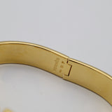 HERMES エルメス エナメルブレスレット クリックH ブレスレット バングル ゴールドカラー×ベージュ アクセサリー レディース ok1764