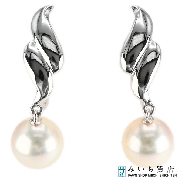 仕上済 MIKIMOTO ミキモト パール イヤリング K18 約6.3g ジュエリー ケース有 24k649-4