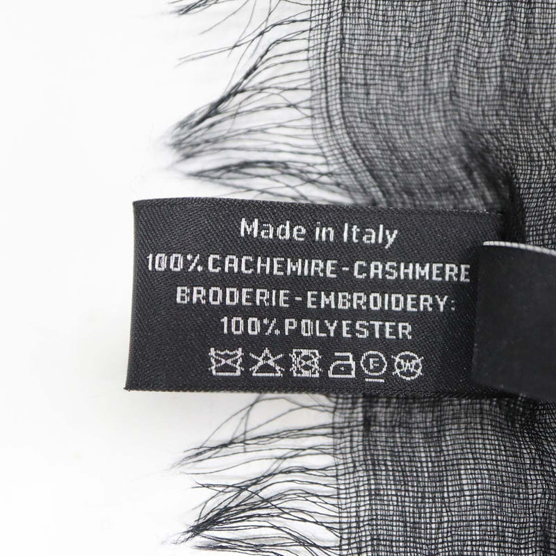 CHANEL シャネル ストール 黒 CC ココマーク カシミヤ 100％ 薄手 ショール 服飾小物 H20760