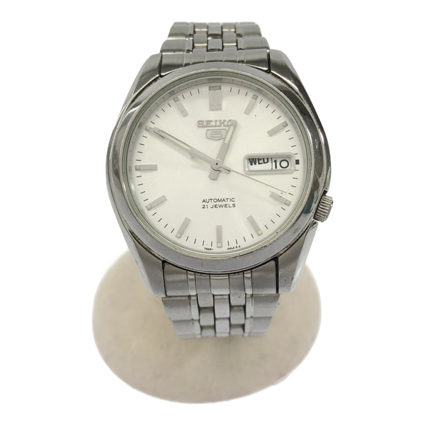 稼働 腕時計 SEIKO セイコー セイコー5 自動巻き 7S26-01V0 シルバー色文字盤 メンズ H20345