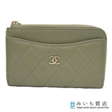 CHANEL シャネル フラグメントケース ココマーク 財布 スモーキーグリーン H22825