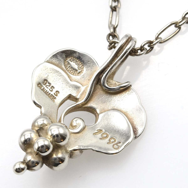 GEORG JENSEN ジョージジェンセン 1996 ヘリテージ ネックレス 葡萄 グレープ シルバー925 カーネリアン 約10.7g 25k651-12