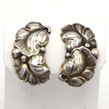 Georg Jensen ジョージジェンセン イヤリング 50A リーフ シルバー925  8.9g アクセサリー H7804