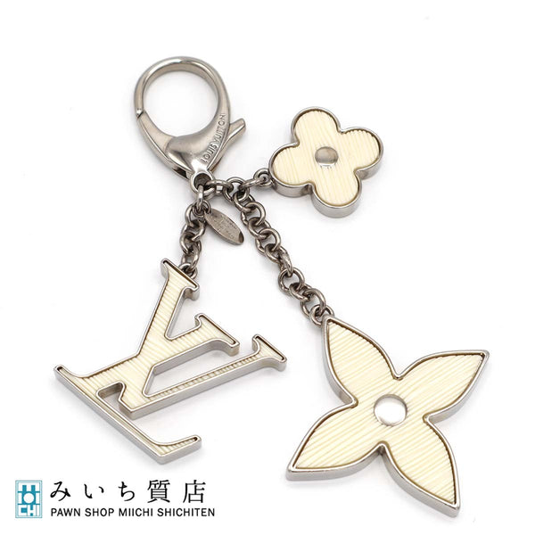 極美品✨ルイヴィトン ビジュー チャームキーホルダー白エピ M65085 キーホルダー LOUIS VUITTON ルイ・ヴィトン LV ビジューサック