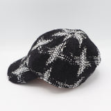 CHANEL シャネル ツイード キャップ 帽子 ココマーク ブラック 服飾小物 26k377-1