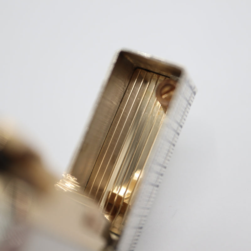 S.T.Dupont デュポン ライン1 ショート ガスライター 喫煙具 シルバーカラー 着火未確認 ケース有 eco1529